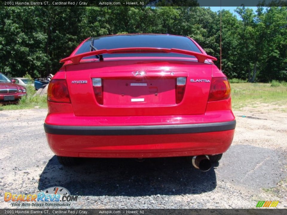 2001 Hyundai Elantra GT Cardinal Red / Gray Photo #6