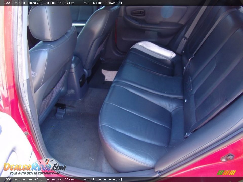2001 Hyundai Elantra GT Cardinal Red / Gray Photo #10