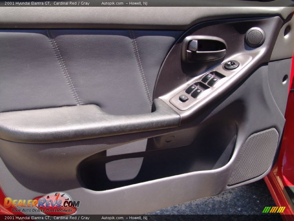 2001 Hyundai Elantra GT Cardinal Red / Gray Photo #13