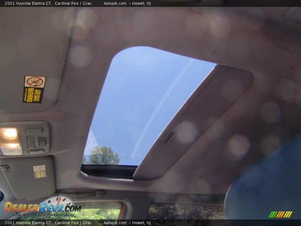 2001 Hyundai Elantra GT Cardinal Red / Gray Photo #21