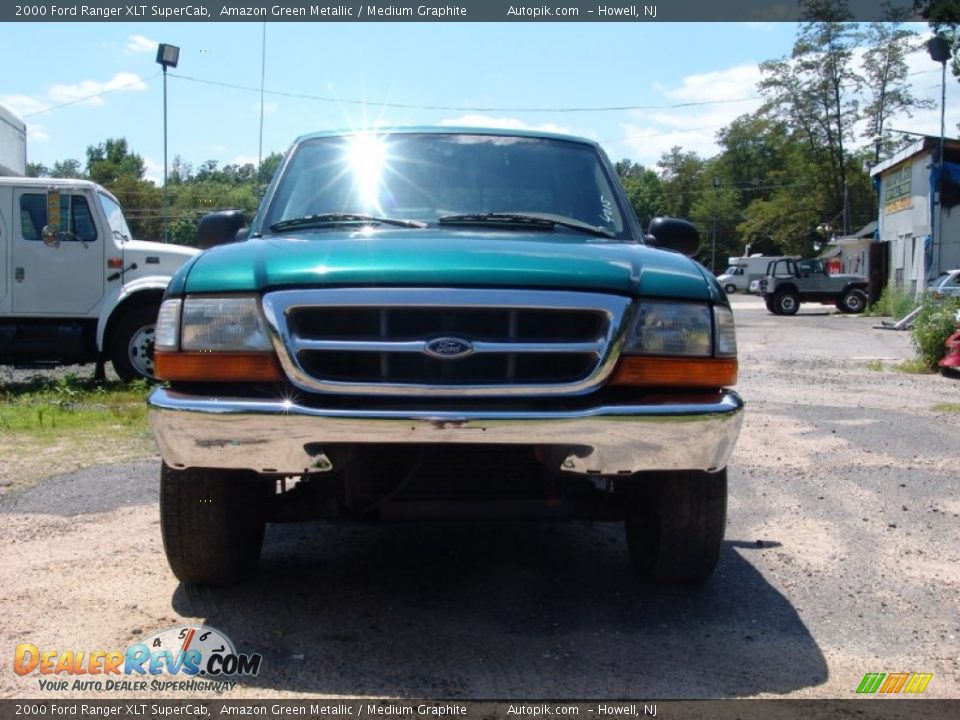 2000 Ford Ranger XLT SuperCab Amazon Green Metallic / Medium Graphite Photo #2