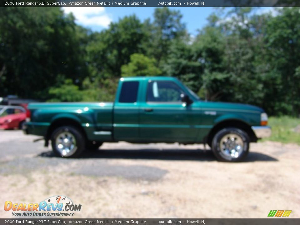 2000 Ford Ranger XLT SuperCab Amazon Green Metallic / Medium Graphite Photo #4