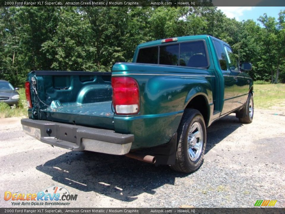 2000 Ford Ranger XLT SuperCab Amazon Green Metallic / Medium Graphite Photo #5