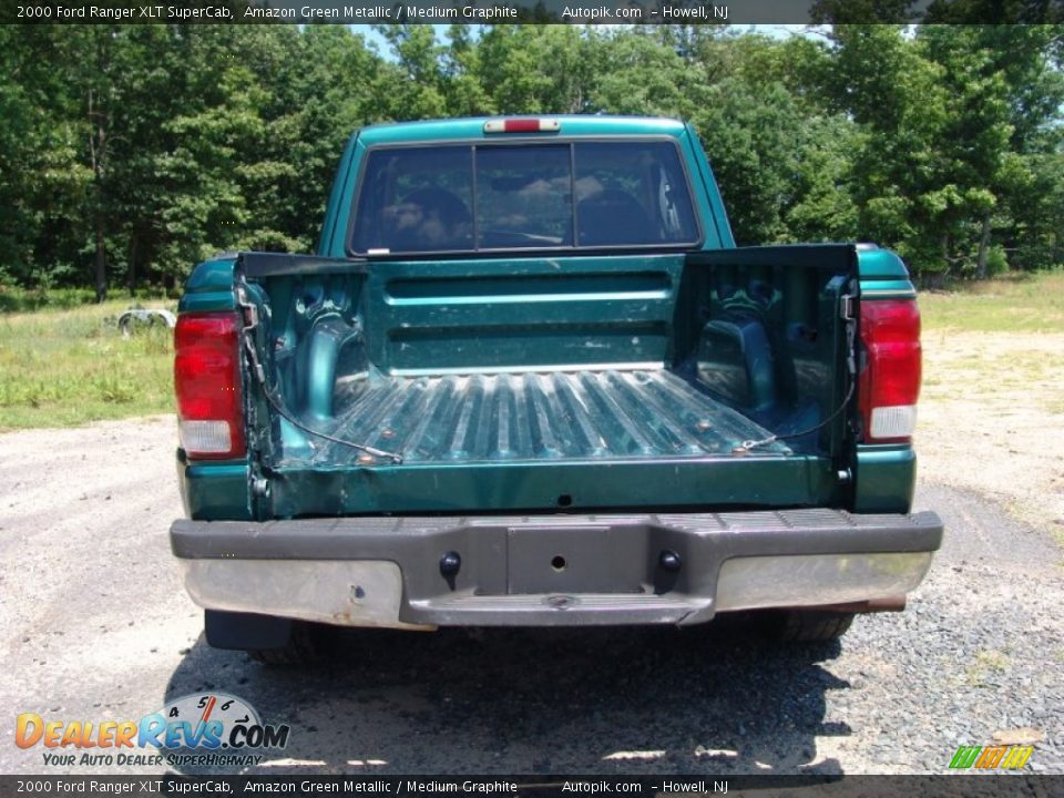 2000 Ford Ranger XLT SuperCab Amazon Green Metallic / Medium Graphite Photo #6