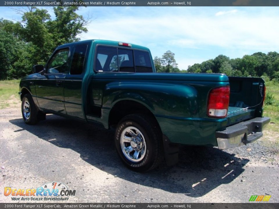 2000 Ford Ranger XLT SuperCab Amazon Green Metallic / Medium Graphite Photo #7