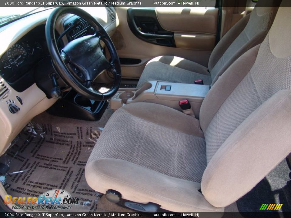 Medium Graphite Interior - 2000 Ford Ranger XLT SuperCab Photo #11