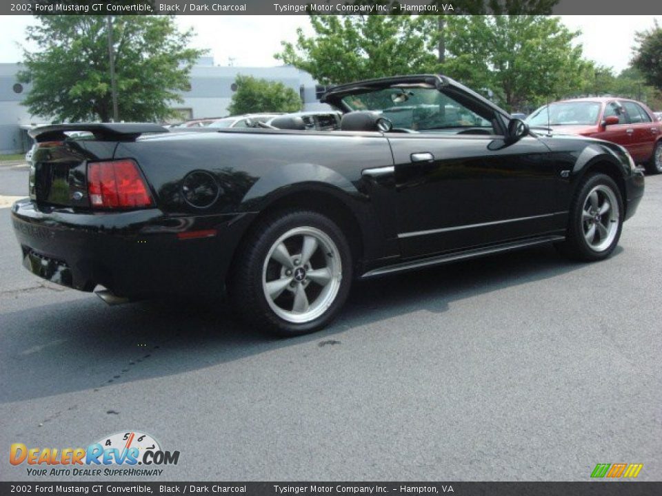 2002 Ford Mustang GT Convertible Black / Dark Charcoal Photo #5
