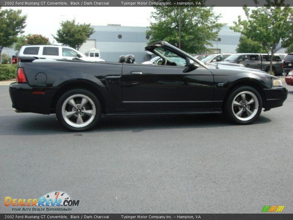 2002 Ford Mustang GT Convertible Black / Dark Charcoal Photo #6