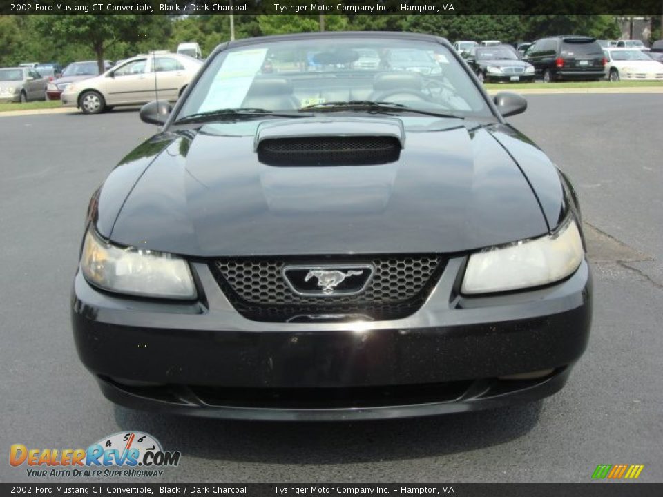 2002 Ford Mustang GT Convertible Black / Dark Charcoal Photo #8