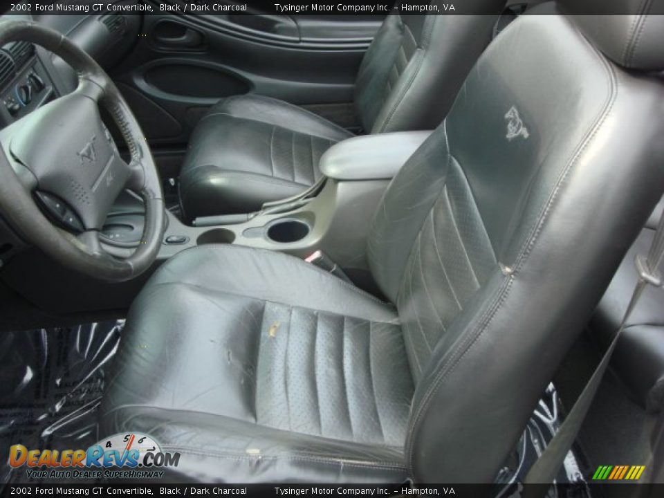 2002 Ford Mustang GT Convertible Black / Dark Charcoal Photo #9