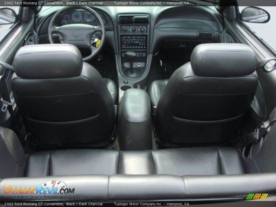 2002 Ford Mustang GT Convertible Black / Dark Charcoal Photo #11