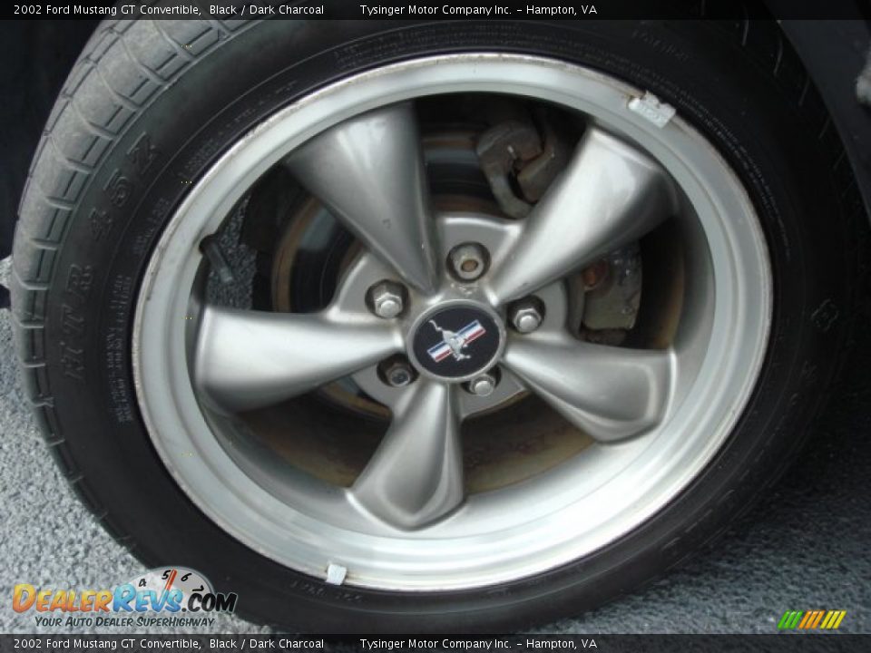 2002 Ford Mustang GT Convertible Black / Dark Charcoal Photo #16