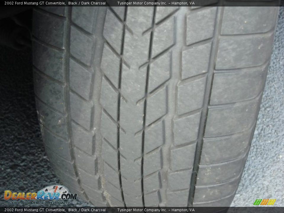 2002 Ford Mustang GT Convertible Black / Dark Charcoal Photo #17