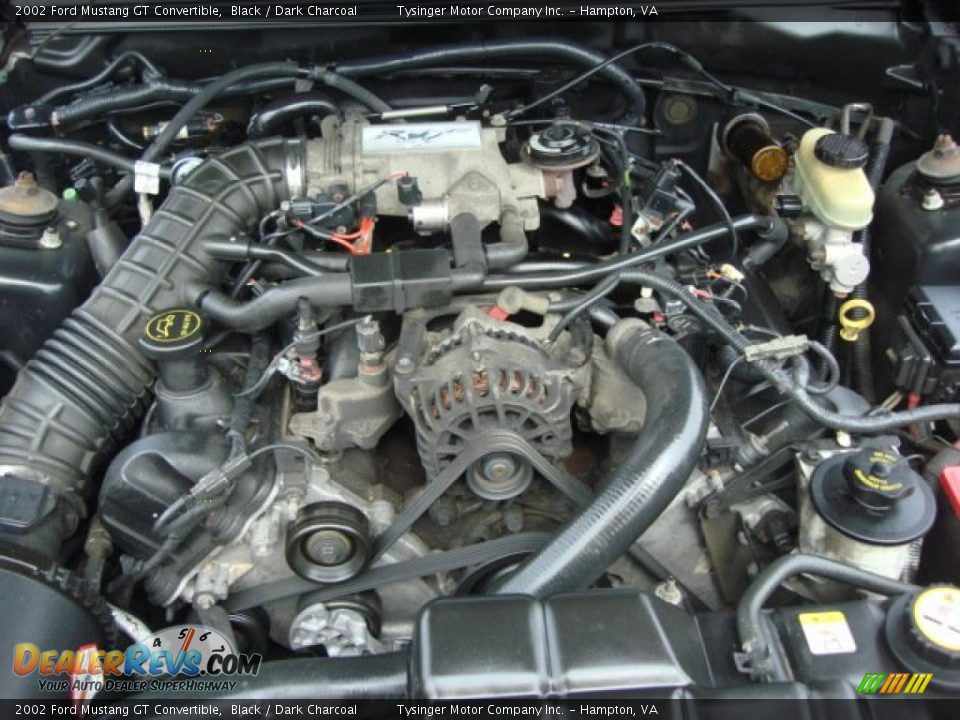 2002 Ford Mustang GT Convertible Black / Dark Charcoal Photo #18