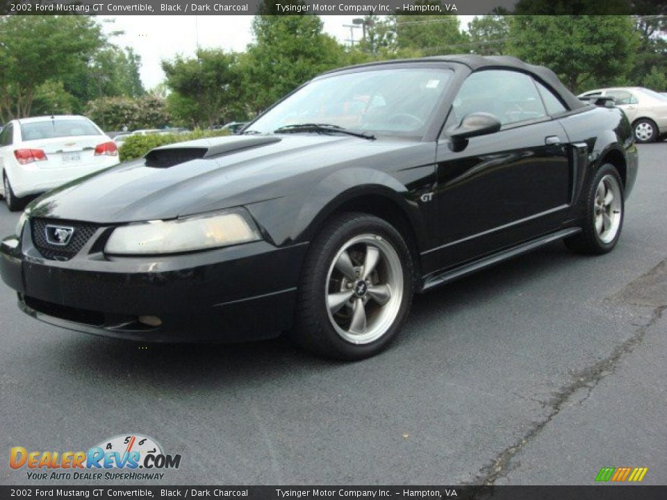 2002 Ford Mustang GT Convertible Black / Dark Charcoal Photo #19