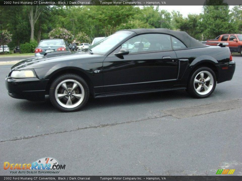 2002 Ford Mustang GT Convertible Black / Dark Charcoal Photo #20