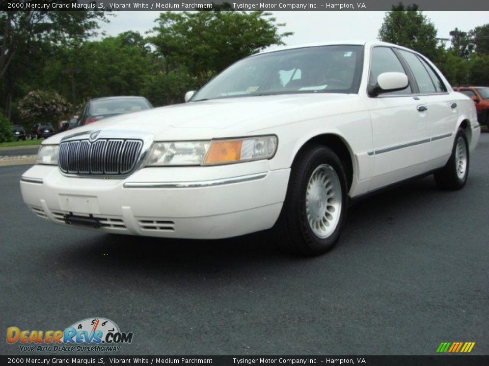 2000 Mercury Grand Marquis LS Vibrant White / Medium Parchment Photo #1