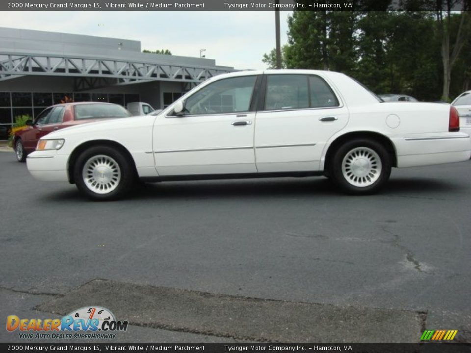 2000 Mercury Grand Marquis LS Vibrant White / Medium Parchment Photo #3