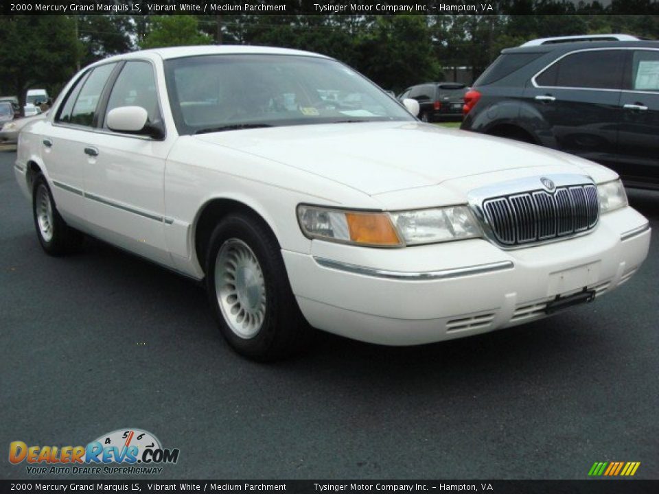 2000 Mercury Grand Marquis LS Vibrant White / Medium Parchment Photo #7