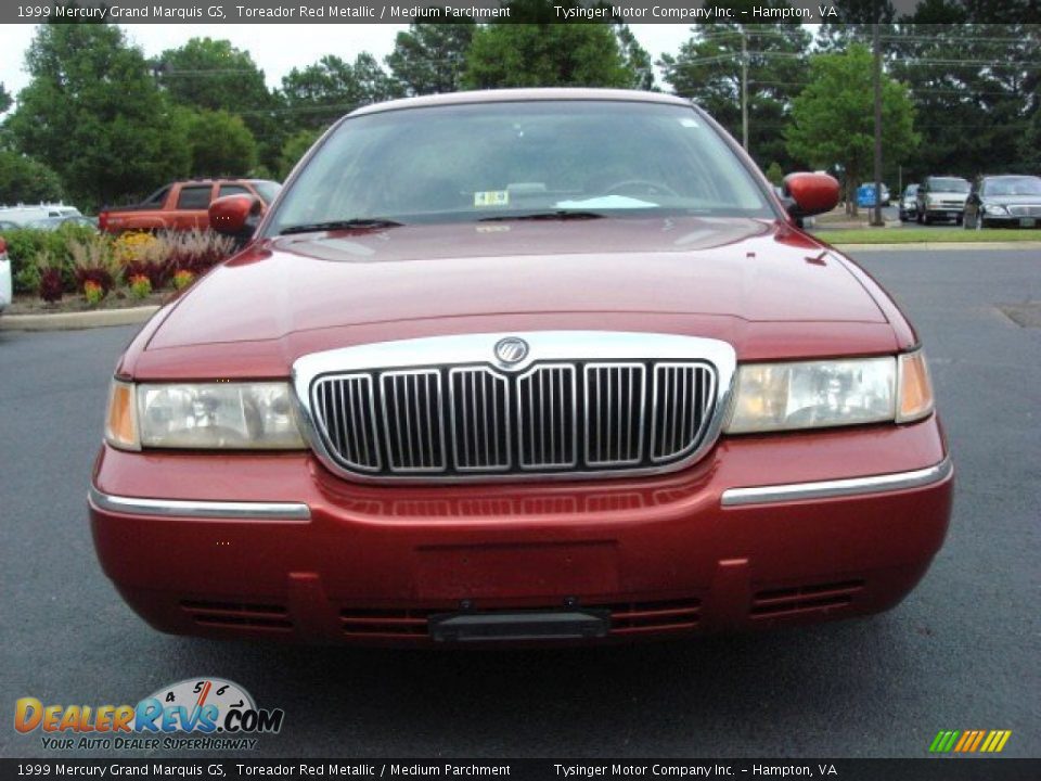 1999 Mercury Grand Marquis GS Toreador Red Metallic / Medium Parchment Photo #8