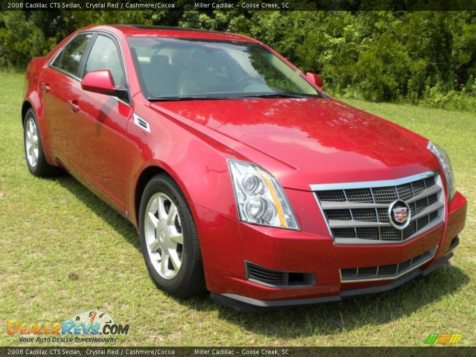 2008 Cadillac CTS Sedan Crystal Red / Cashmere/Cocoa Photo #1