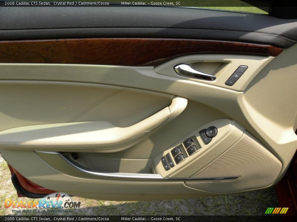 2008 Cadillac CTS Sedan Crystal Red / Cashmere/Cocoa Photo #6