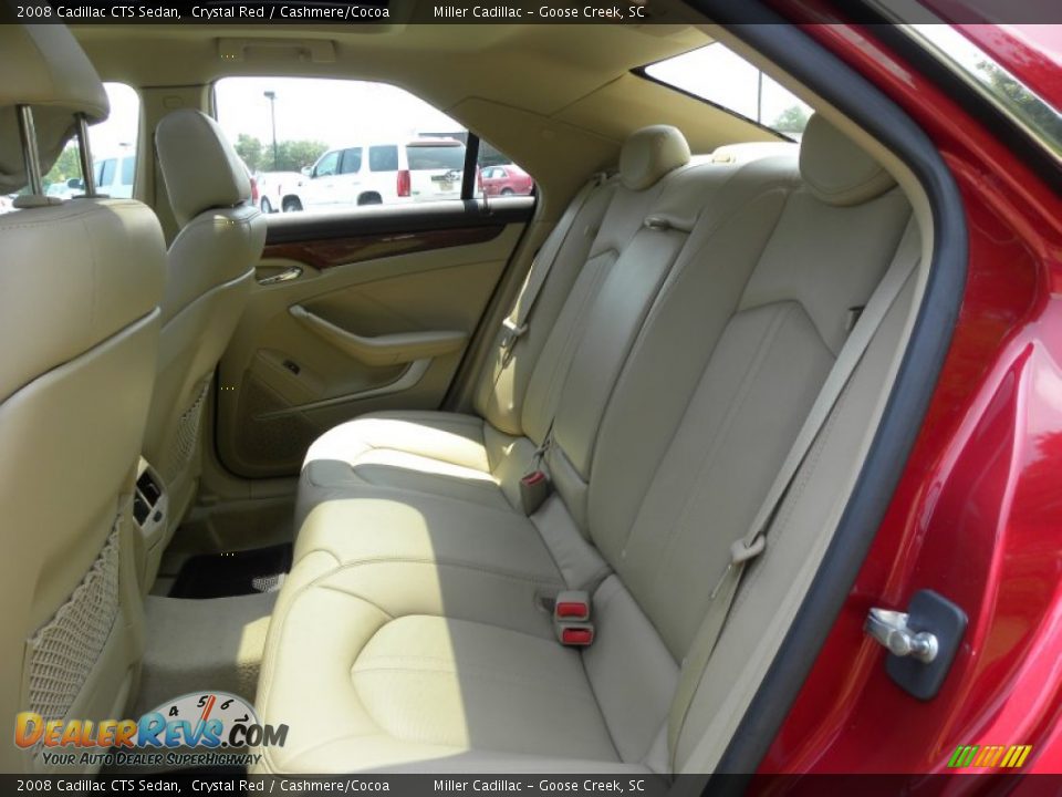 2008 Cadillac CTS Sedan Crystal Red / Cashmere/Cocoa Photo #7
