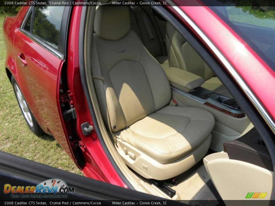 2008 Cadillac CTS Sedan Crystal Red / Cashmere/Cocoa Photo #11