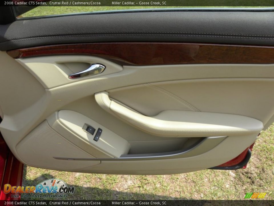 2008 Cadillac CTS Sedan Crystal Red / Cashmere/Cocoa Photo #12
