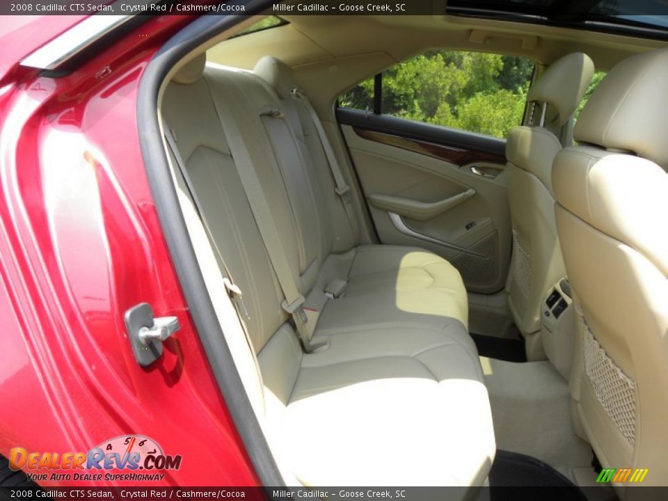 2008 Cadillac CTS Sedan Crystal Red / Cashmere/Cocoa Photo #13