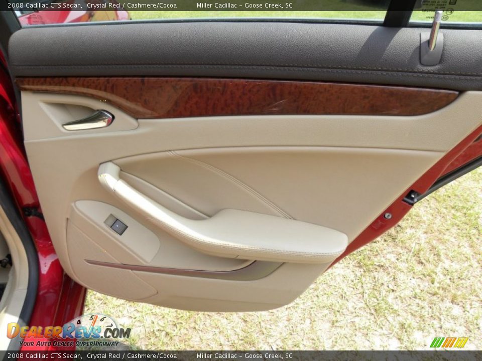 2008 Cadillac CTS Sedan Crystal Red / Cashmere/Cocoa Photo #14