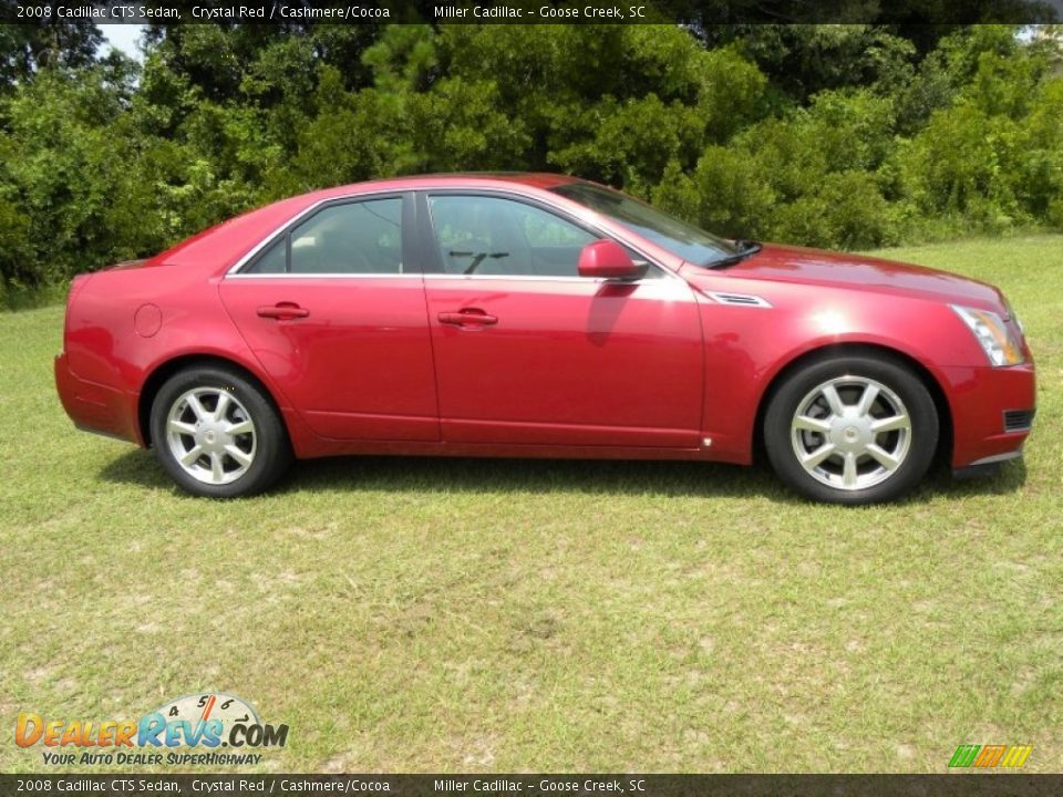 2008 Cadillac CTS Sedan Crystal Red / Cashmere/Cocoa Photo #15