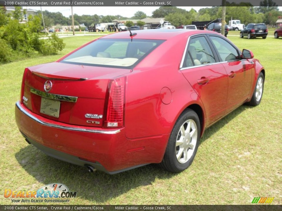 2008 Cadillac CTS Sedan Crystal Red / Cashmere/Cocoa Photo #16
