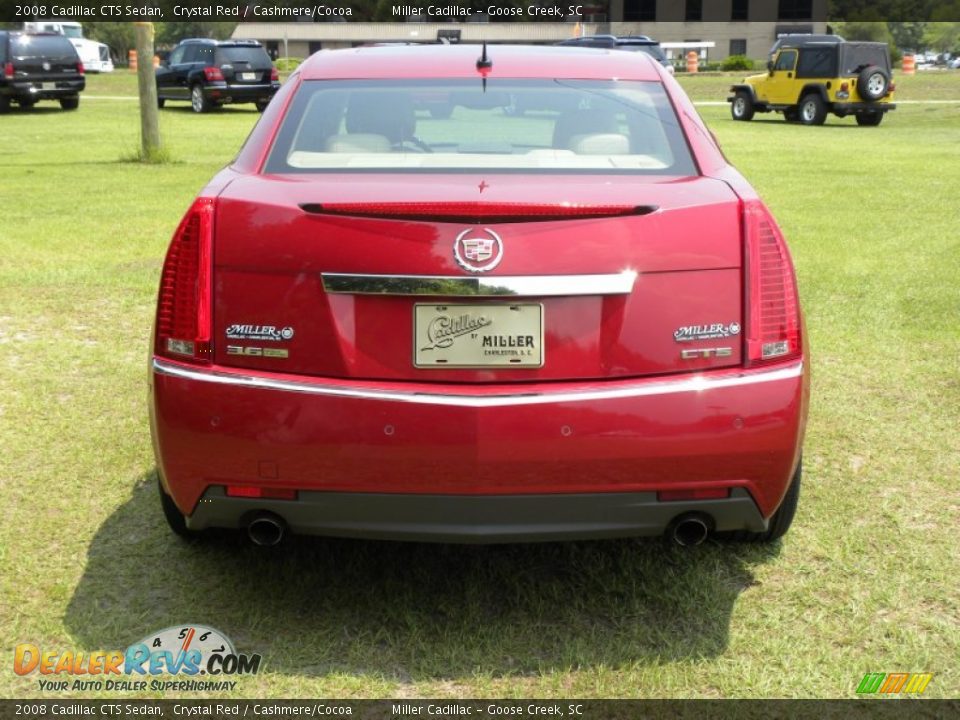 2008 Cadillac CTS Sedan Crystal Red / Cashmere/Cocoa Photo #17