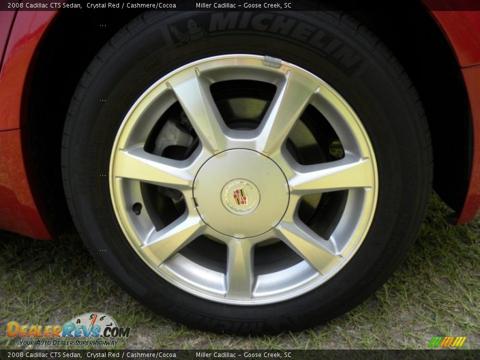 2008 Cadillac CTS Sedan Crystal Red / Cashmere/Cocoa Photo #20