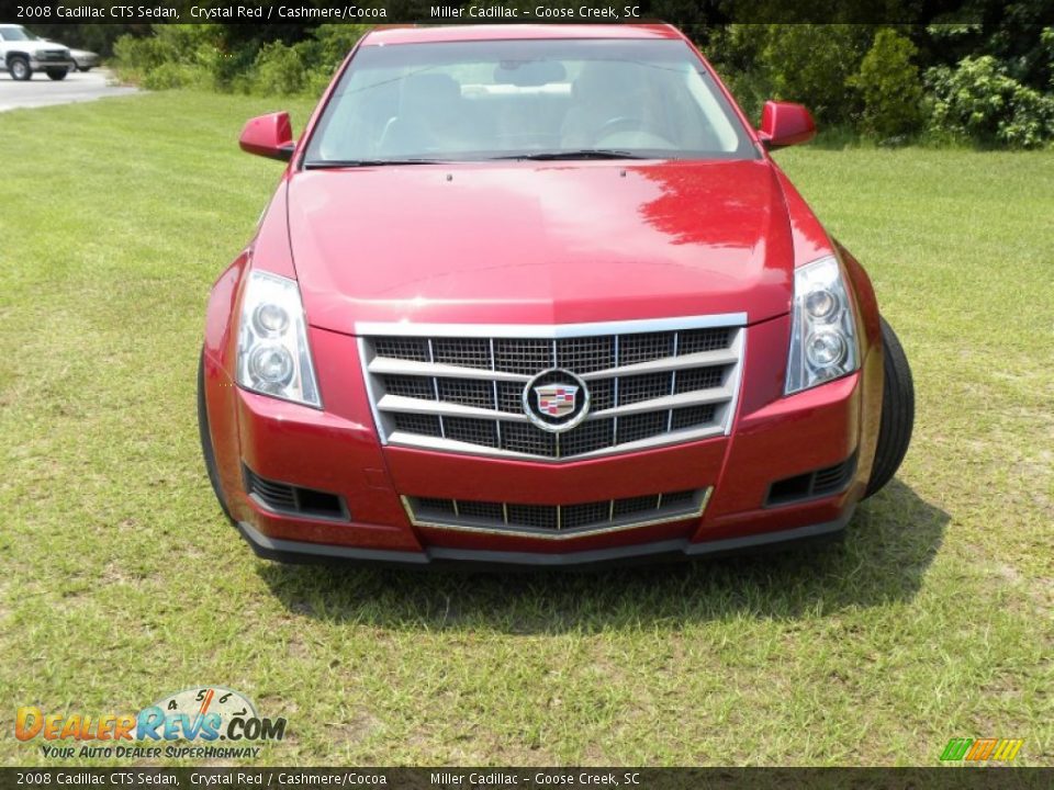 2008 Cadillac CTS Sedan Crystal Red / Cashmere/Cocoa Photo #22