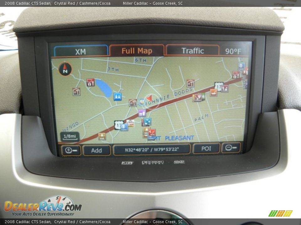 2008 Cadillac CTS Sedan Crystal Red / Cashmere/Cocoa Photo #25