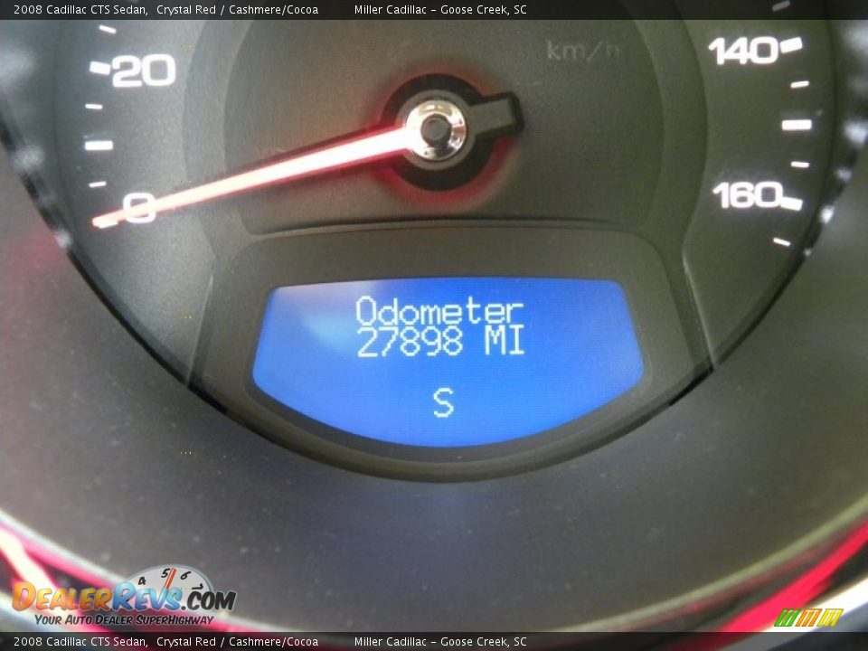2008 Cadillac CTS Sedan Crystal Red / Cashmere/Cocoa Photo #28