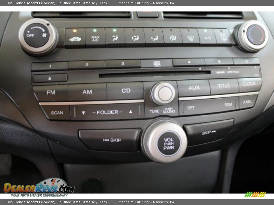 2009 Honda Accord LX Sedan Polished Metal Metallic / Black Photo #7