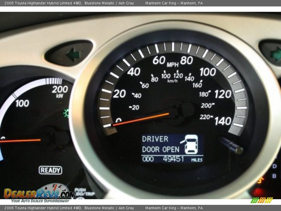 2006 Toyota Highlander Hybrid Limited 4WD Bluestone Metallic / Ash Gray Photo #7