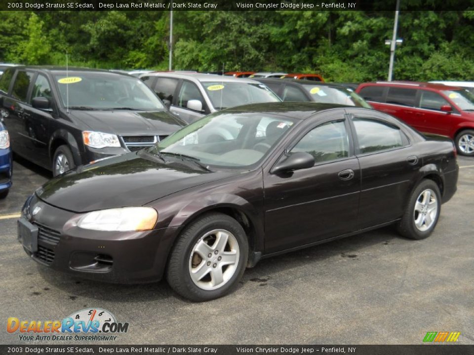 2003 Dodge Stratus SE Sedan Deep Lava Red Metallic / Dark Slate Gray Photo #1
