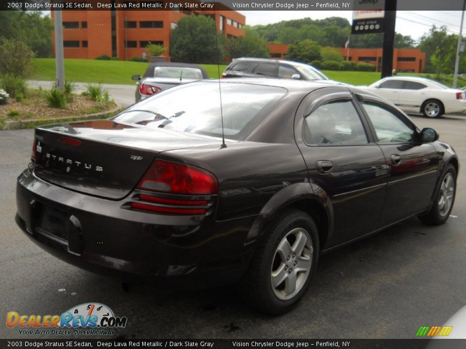 2003 Dodge Stratus SE Sedan Deep Lava Red Metallic / Dark Slate Gray Photo #2