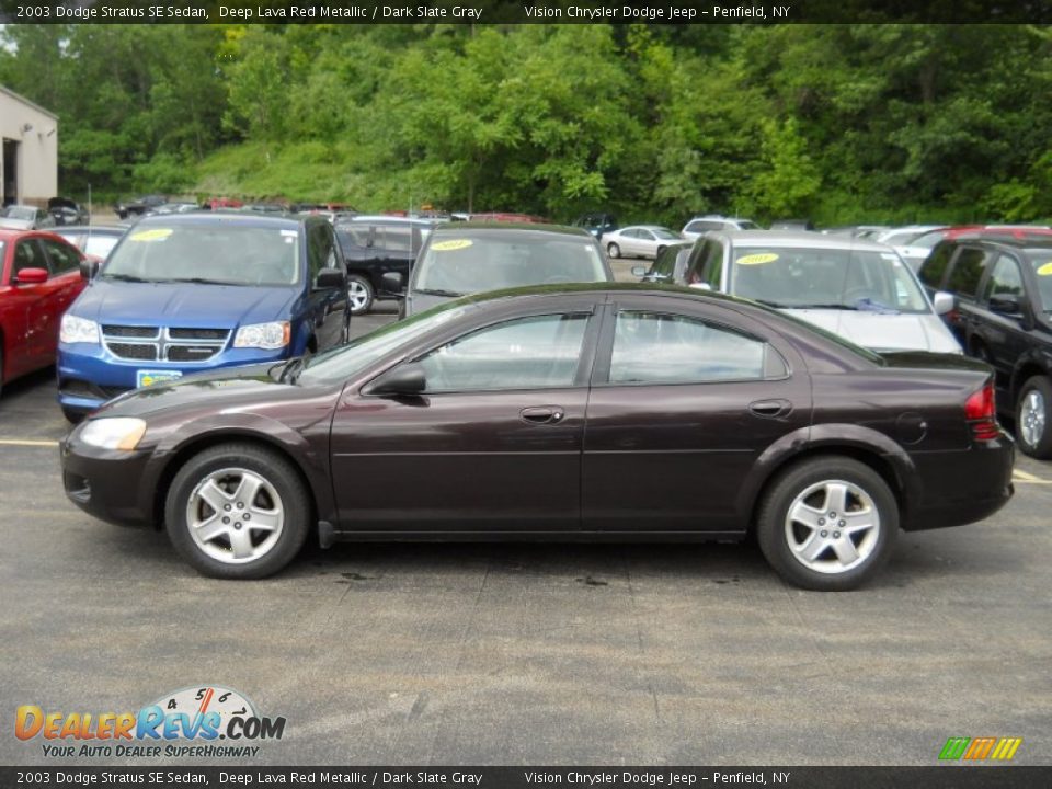 2003 Dodge Stratus SE Sedan Deep Lava Red Metallic / Dark Slate Gray Photo #11