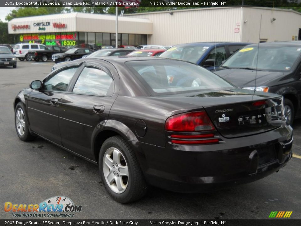2003 Dodge Stratus SE Sedan Deep Lava Red Metallic / Dark Slate Gray Photo #12