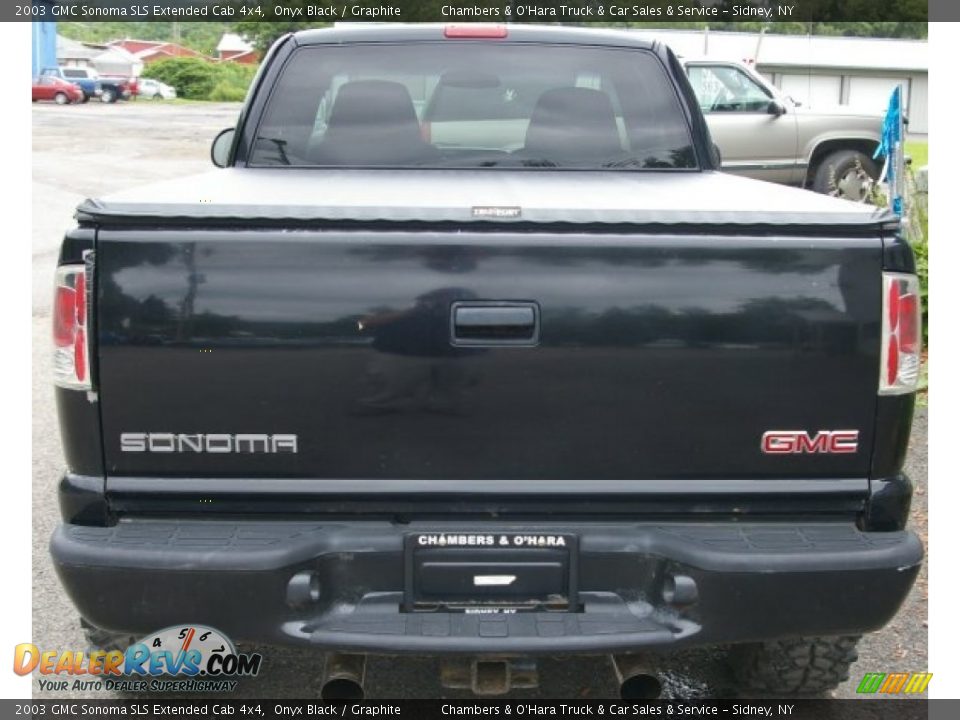 2003 GMC Sonoma SLS Extended Cab 4x4 Onyx Black / Graphite Photo #7