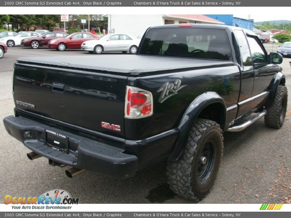 2003 GMC Sonoma SLS Extended Cab 4x4 Onyx Black / Graphite Photo #8