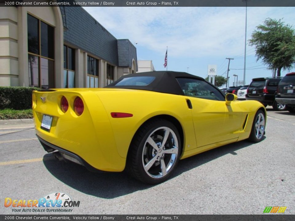 2008 Chevrolet Corvette Convertible Velocity Yellow / Ebony Photo #7
