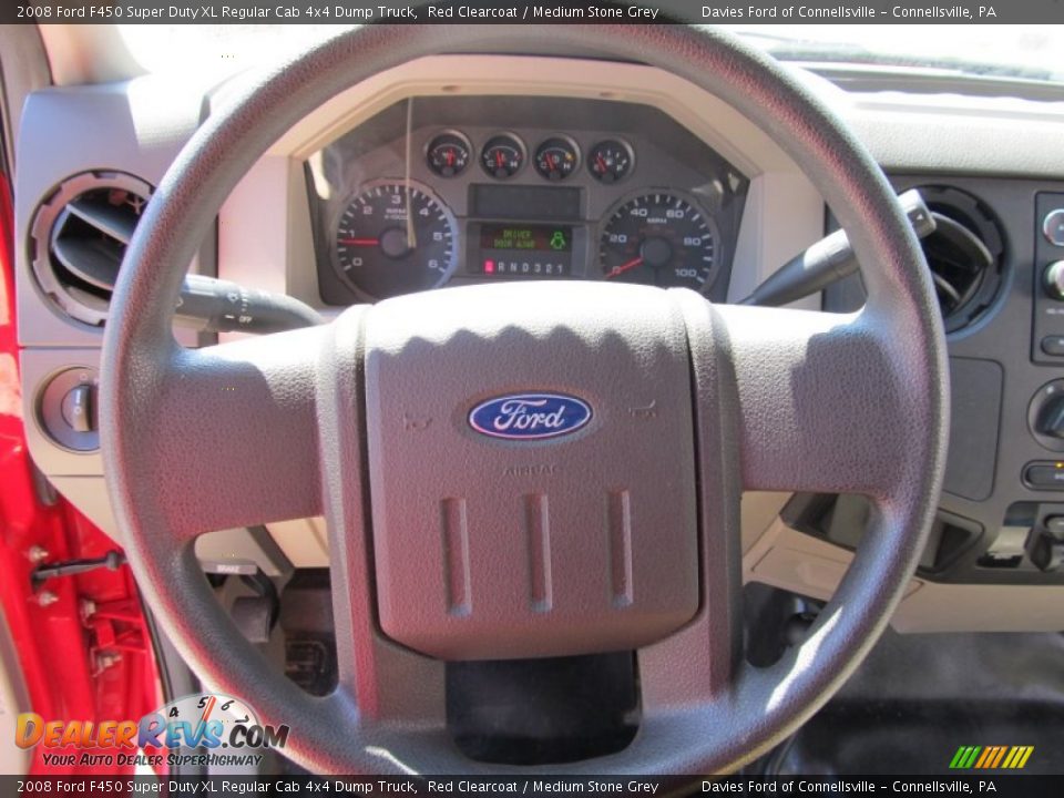 2008 Ford F450 Super Duty XL Regular Cab 4x4 Dump Truck Steering Wheel Photo #8