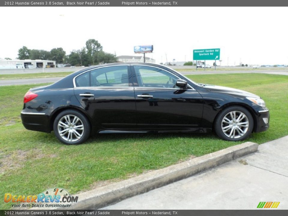 Black Noir Pearl 2012 Hyundai Genesis 3.8 Sedan Photo #2