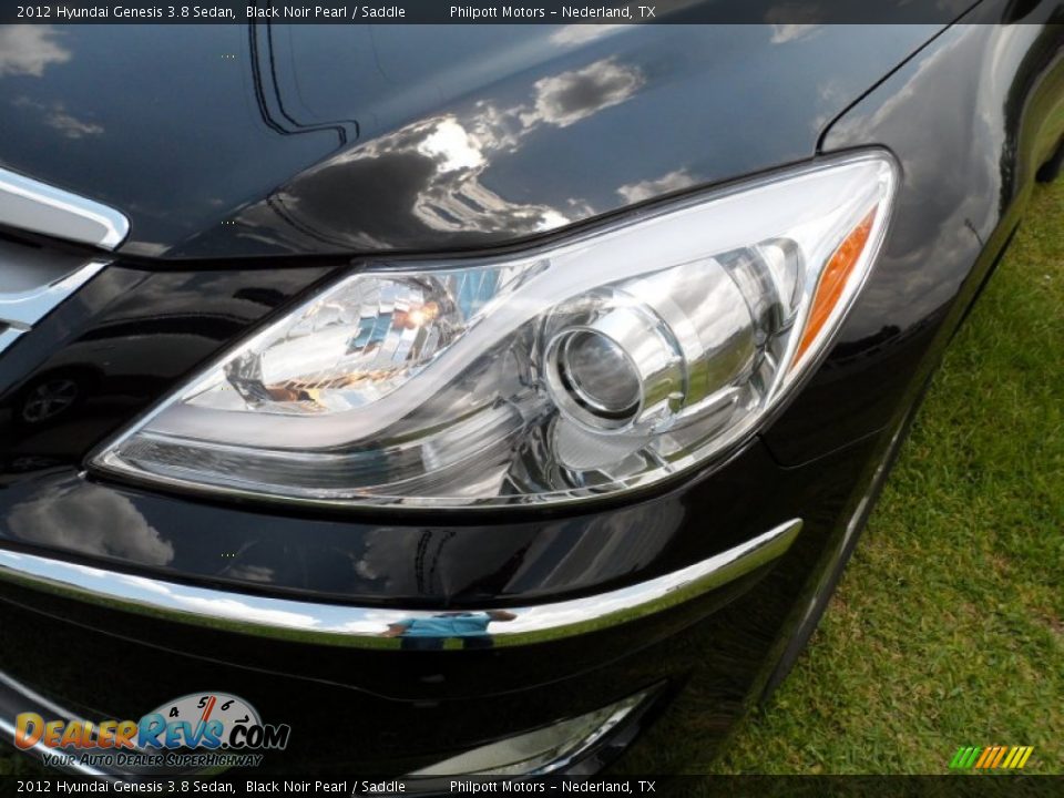 2012 Hyundai Genesis 3.8 Sedan Black Noir Pearl / Saddle Photo #9